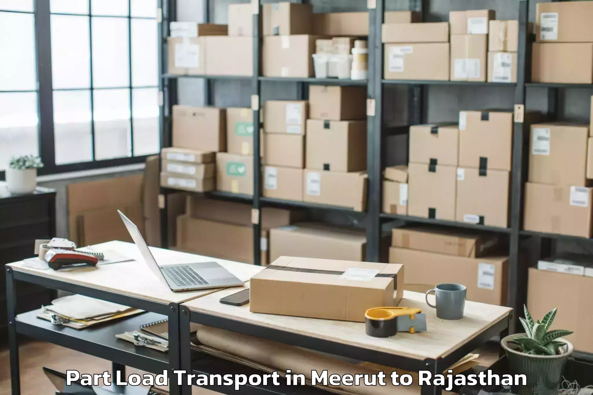 Leading Meerut to Sujangarh Part Load Transport Provider